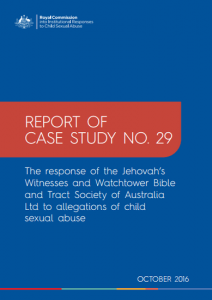 Abschluss Bericht der Royal Commession Australia Kindesmissbrauch Wahrheiten jetzt! Jehovas Zeugen - Geheimhaltung und Vernichtung von Unterlagen