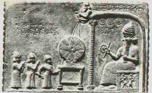 Der assyrisch babylonische Sonnengott Shamash Wahrheiten jetzt! Bildnachweis